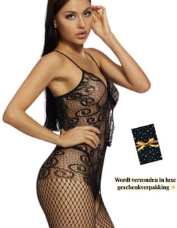 Sexy Lingerie – Erotische Catsuit – Lingerie Erotisch – Lingerie Sexy Setje – Kant – Open Rug – Dames lingerie – Erotische verleidelijke Bodystocking – Kinky – One Size – Dare to Undress — thumbnail 1