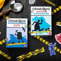Crime Quiz - Waargebeurde Zaken - Spannende Vragen - 50 Kriminelle Verhalen - 116 x 162 cm - Witblauw — thumbnail 2