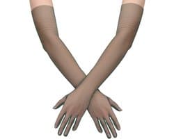 Jhubers Goods - Lange stretchy handschoenen - transparant - mesh - Halloween Cosplay - Groen - Vrouwen - Ellebooglengte - Tule - Opera bruids douche prom - Kostuum - Geschikt voor 27.6inch - Stretchy - Handschoenen - Groen.