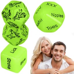 Intiem Cadeau - Glow in the Dark Erotische Dobbelstenen - koppelspel - koppelstenen - koppel spellen — thumbnail 1