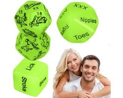 Intiem Cadeau - Glow in the Dark Erotische Dobbelstenen - koppelspel - koppelstenen - koppel spellen