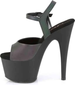 Pleaser - ADORE-709REFL Sandaal met enkelband, Paaldans schoenen - Paaldans schoenen - 35 Shoes - Groen/Zwart — thumbnail 3
