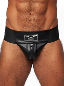 Mister b leather premium jockstrap black Large — thumbnail 1