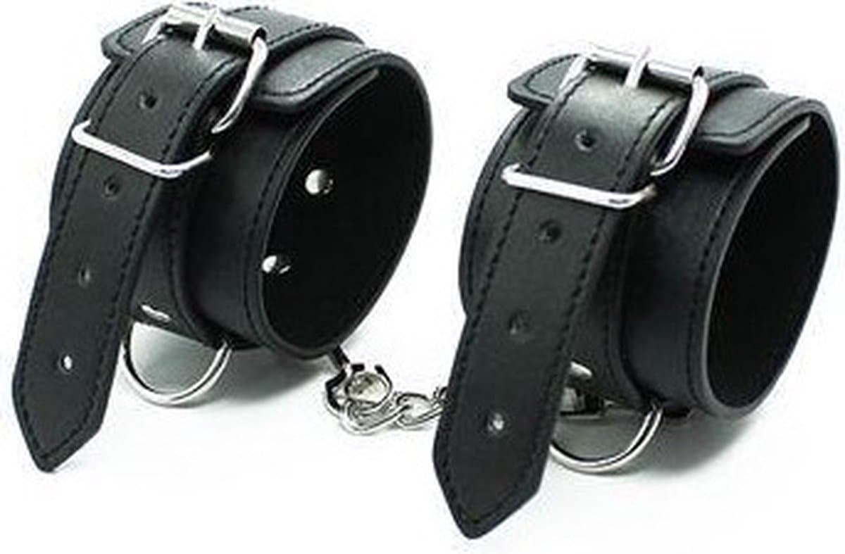 FETISH ARTS - BLACK HANDCUFFS WITH BUCKLE — afbeelding 1