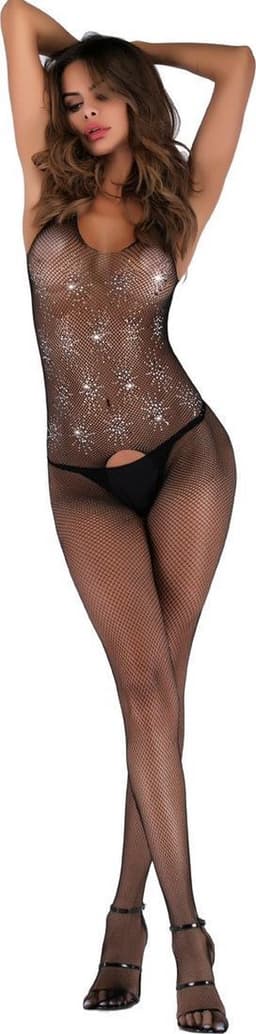 Body Pleasure Glitter Bodystocking met Luxe Look – Maat L/M – Cadeaubox – TL136 — thumbnail 4