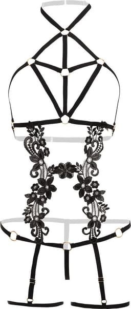 Christine le Duc - Kinky Harnas Body - Lingerie Erotisch - Fiercy - Zwart — thumbnail 2