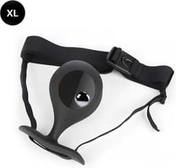 Draagbare buttplug met verstelbare riem - Inclusief metalen vibrerende bal - Grote anale bal XL - Siliconen - Wearable - Verschillende maten — thumbnail 1