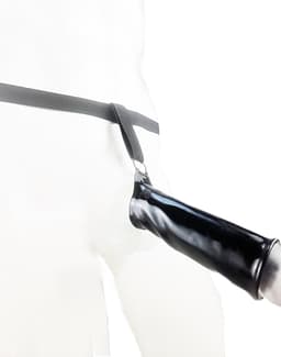 BNDGx® - 100% LATEX open kruis broek penis sleeve bondage slip - Maat XS - Zwart BDSM sexy glans BDSM Rubber Fetish SM erotische ondergoed — thumbnail 1