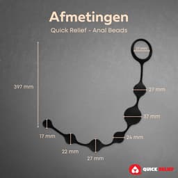 Quick Relief Anal Beads™ - Anale Kralen - Anaalketting - Sex Toys - Buttplug - Vaginale Ballen - Anale Speeltjes - Siliconen - 40 cm lengte - Zwart — thumbnail 2