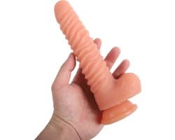 Banoch | Dildo siliconen ribbel | Beige