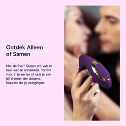 Eva® Queen Pro - Vibrator voor Vrouwen - Luchtdruk Sex Toy - G-Spot Stimulator & Clitoris Satisfyer - Seksspeeltjes voor Koppels - Dildo Vibrator - Realistisch - Erotische Audio - Sex Toys voor Vrouwen - Cadeau voor vrouw - Deep Purple — thumbnail 5