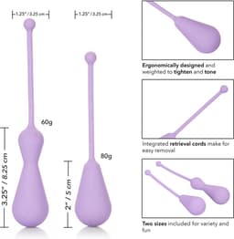 CalExotics - Weighted Kegel Exercisers Set - Balls Paars — thumbnail 5
