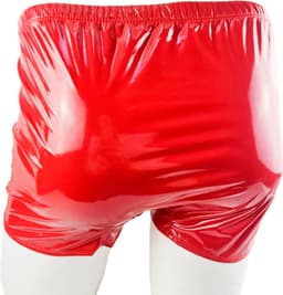 BamBella ® - Boxer short Maat L/XL Datex Rood (Latex en stof SM kleding BDSM erotische heren kleding ondergoed lingerie onderbroek zwart — thumbnail 4
