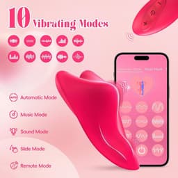 Daity Vibrerende Slip voor Vrouwen – Mini Kogelvibrator met Afstandsbediening & App – 10 Vibratiestanden – Draagbare Vibrator voor Stellen – Seksspeeltje - Rood — thumbnail 5