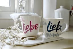 Set van 2 Mokken met Liefdevolle Tekst - Cadeau voor Valentijn, Jubileum of Bruiloft — thumbnail 2