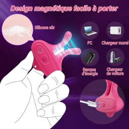 Oneay Tepelvibrator - Seksspeeltje voor volwassenen, tepelklem, vibrerend, 9 vibratiestanden, magnetische tepelstimulatie, seksspeeltje, plezier voor vrouwen en stellen — thumbnail 5