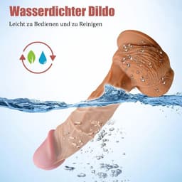 Realistische Dildo 17,8 cm – Siliconen Zuignap Dildo | G-spot & Anale Stimulatie | Dildo met Testikels | Seksspeelgoed voor Vrouwen & Mannen | Strap-on Geschikt | Discreet Verpakt — thumbnail 2