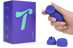 Tickle Toys Tiny Tease - Mini Luchtdruk Vibrator - 3 Opzetstukken - Oplaadbaar en Fluisterstil - Sex Toys voor Vrouwen - Clitoris Stimulator - Seksspeeltjes - Cadeau voor Vrouwen - 5 Intensiteitsniveaus - Blauw — thumbnail 1