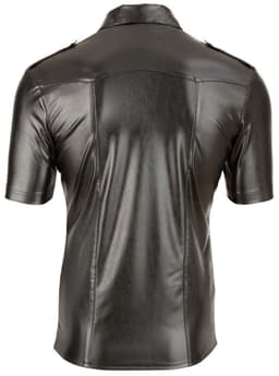 Ruige Biker Wetlook Shirt met Studs — thumbnail 2