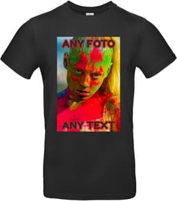Persoonlijk T-shirt - Ontwerp zelf met foto en tekst - aan beide zijden gepersonaliseerd — thumbnail 1