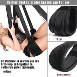 SVN® Sex Schommel - Sex Stoel - Bondage - Zwart - 43cm x 23cm x 11cm — thumbnail 5