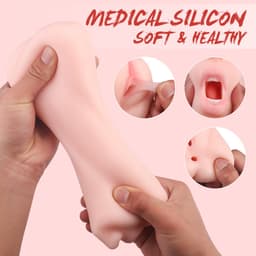 EroLovera 3-in-1 Realistische Masturbator- Vagina, Anus & Mond - Discreet Verpakt- Lichtroze — thumbnail 3