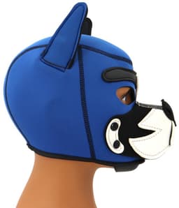 Dog/Puppy/Honden Neoprene-Masker Alano Blauw-Zwart-Wit- neopreen — thumbnail 4