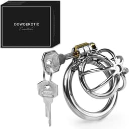 DOWO® - Mini Locker - Kuisheidskooi - Chastity cage - Peniskooi - Hemisferisch - Staal - 50 mm — thumbnail 1