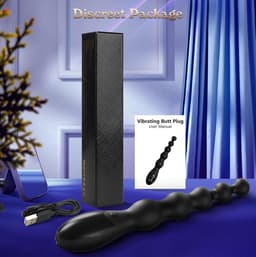 Lzwintrading - Anal Beads - Buttplug Vibrator - Siliconen Butt Plug Dildo met 9 Vibratie Standen - Vibrators voor Vrouwen en Mannen - Prostaat Stimulator - Clitoris Stimulator - Sex Toys voor Koppels - Anale Speeltjes Ballen - Anale Kralen Plug — thumbnail 3