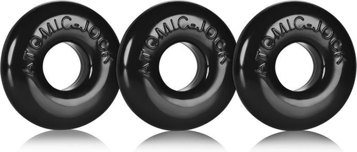 Oxballs - Ringer of Do-Nut 1 3-pack Zwart — afbeelding 1