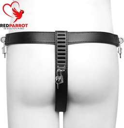 Chastity onderbroek voor Heren - Kuisheidskooi met slot - Leder — thumbnail 3