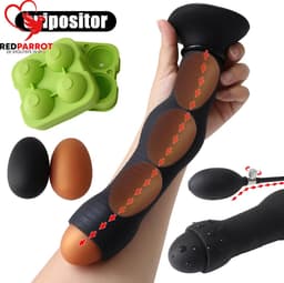 Grote buttplug - Inclusief losse anale bal - Handpomp - Siliconen - XXL — thumbnail 1