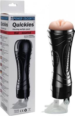 POWER ESCORTS  QUICKIES WALL MOUNTING VIBRATING PUSSY MASTURBATOR 24 CM 7 SPEED BRM01 — thumbnail 1