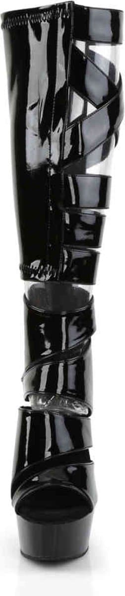 Pleaser - DELIGHT-600-49 Kniehoge laarzen - US 11 - 41 Shoes - Zwart — thumbnail 2