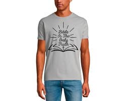 Heren T-shirt met Inspirerende Bijbeltekst: Hij Geneest Het Gebroken Hart