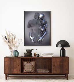Set van 3 Romantische Abstracte Sculptuur Posters - Stijlvolle Wanddecoratie voor Stijlvol Interieur — thumbnail 4