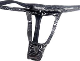 BamBella ® - String - Maat L/XL - Zwart SM kleding BDSM erotische heren kleding ondergoed lingerie onderbroek zwart — thumbnail 2