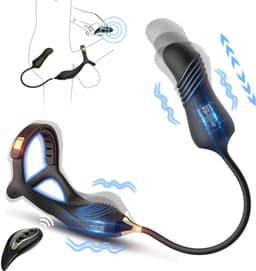 Daity Vibrerende Penis Ring – Prostaat Stimulator met Cockring en Perineum Massage – Draadloze afstandsbediening – Dubbele Motor Vibrator voor Langduriger, Harder en Sterker Genot – Seksspeeltje voor Mannen — thumbnail 1