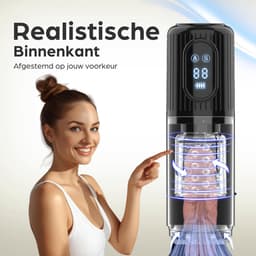 Niko – Blowjob Simulator met Zuig-, Stoot- & Rotatiefunctie – 9 Standen – Automatische Masturbator voor Mannen – Pocket Pussy – IPX7 Waterdicht – USB Oplaadbaar – LCD Display — thumbnail 3