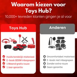 Toys Hub® Luxe BDSM Set voor Koppels - Bondage - Oogmasker – Zweep – Tepelklemmen - BDSM Extreme – Sex Toys Couples – Verstelbaar - Premium Opbergtas — thumbnail 4