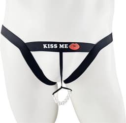 BamBella ® - String bondage - maat Onesize S M L - zwart Sexy erotische heren onderbroek mannen rollenspel v valentijnsdag — thumbnail 1
