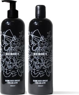 HEROES Siliconen Glijmiddel inclusief DOSEERPOMP - 2 x 500ml | NIEUW! — thumbnail 1