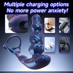 Daity Anale Vibrator voor Mannen – Prostaat Stimulator met Afstandsbediening – Vibrerende Buttplug Seksspeeltje – Stil & Oplaadbaar – Blauw — thumbnail 2