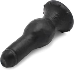 Dinoo - XXL Anaal Dildo Met bolvormige verdikking Van TPE - Zwart — thumbnail 5