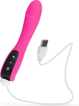 EasyToys - Classics Vibe - Geribbelde G-Spot Vibrator voor Vrouwen Maximum Pleasure - Oplaadbaar - Waterproof - Vibrators voor Vrouwen - Sex Toys voor Vrouwen - Vibrators - Roze — thumbnail 5