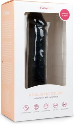 EasyToys - Realistische Dildo met Zuignap - 20,5 cm - Dildo's - Sex Toys voor Vrouwen en Mannen - Dildo Mannen Anaal - Zwart — thumbnail 2
