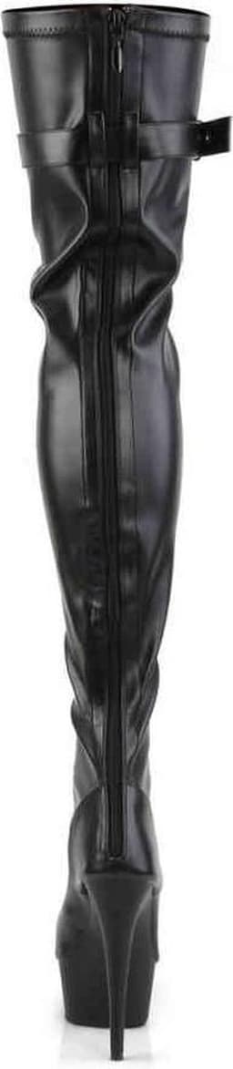 Pleaser - DELIGHT-3025 Plateau overknee Laarzen - US 9 - 39 Shoes - Zwart — thumbnail 4