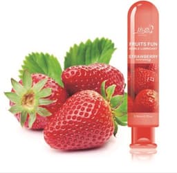 EnjoyXXX - Glijmiddel - Aardbei smaak en geur - Waterbasis - Eetbaar - Anaal - Puur genot - 80 ml - Massage olie — thumbnail 1