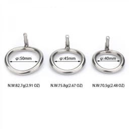Birdy metalen kuisheidskooi 8 x 3,5 cm - Cockring Maat 50 MM - Metalen Penis Kooi - Metalen Chastity — thumbnail 4
