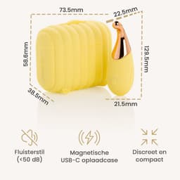Be Mine Vaya One - Vibrator - Vibrator voor Vrouwen - Clitoris Stimulator - Bullet Vibrator - Sex Toys voor Vrouwen – Mini Vibrator met Oplaadcase - 12 Standen - Sweet Pineapple — thumbnail 3
